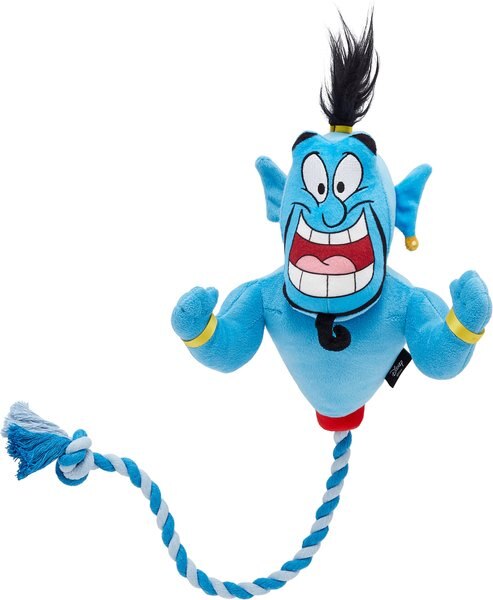 Disney Genie Plush with Rope Squeaky Dog Toy - Intensery