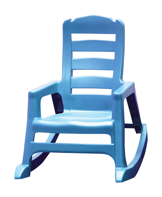 Adams Lil\u0027 Easy Pool Blue Polypropylene Frame Kid\u0027s Rocking Chair - Intensery