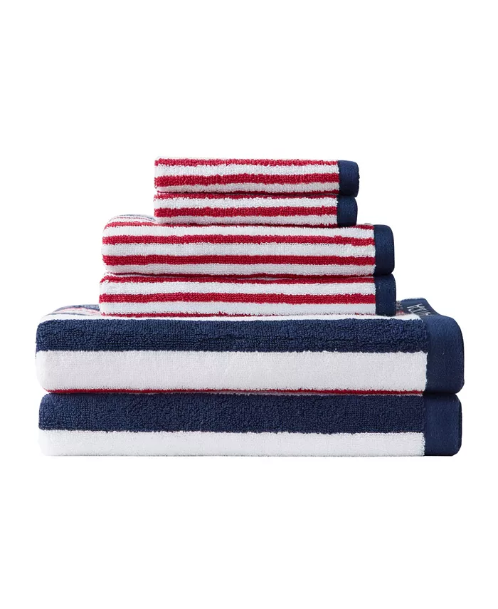 Nautica Mackenzie Cotton Terry 6 Piece Towel Set - Intensery
