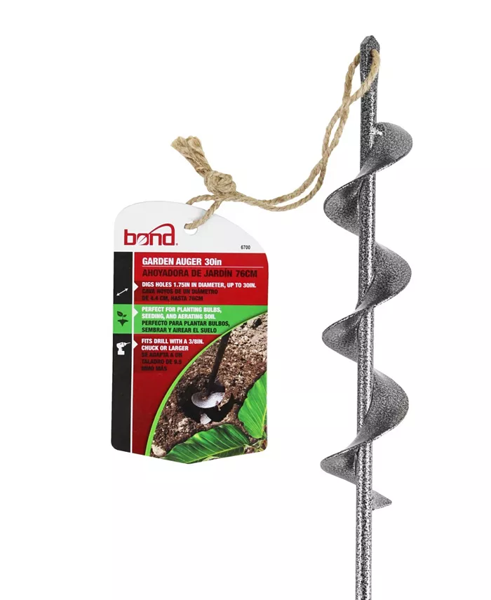 Bond Steel Garden Metal Handle Roto Digger Auger， 30 Inches - Intensery