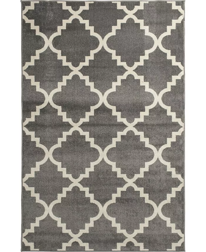 Portland Textiles Tropicana Taza Gray 3'3 x 5' Outdoor Area Rug - Intensery