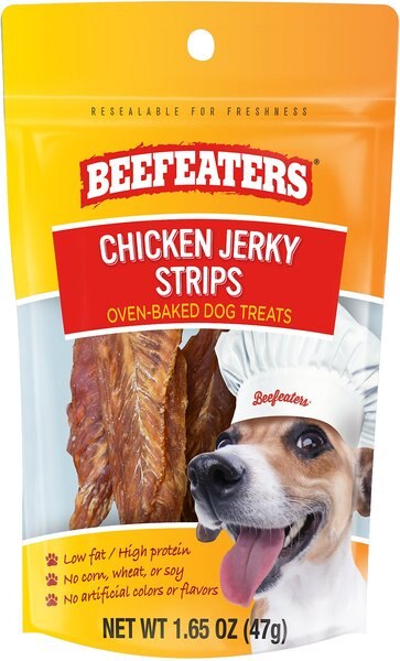 Beefeaters Chicken Strips Jerky Dog Treat， 1.65-oz bag， case of 12 - Intensery