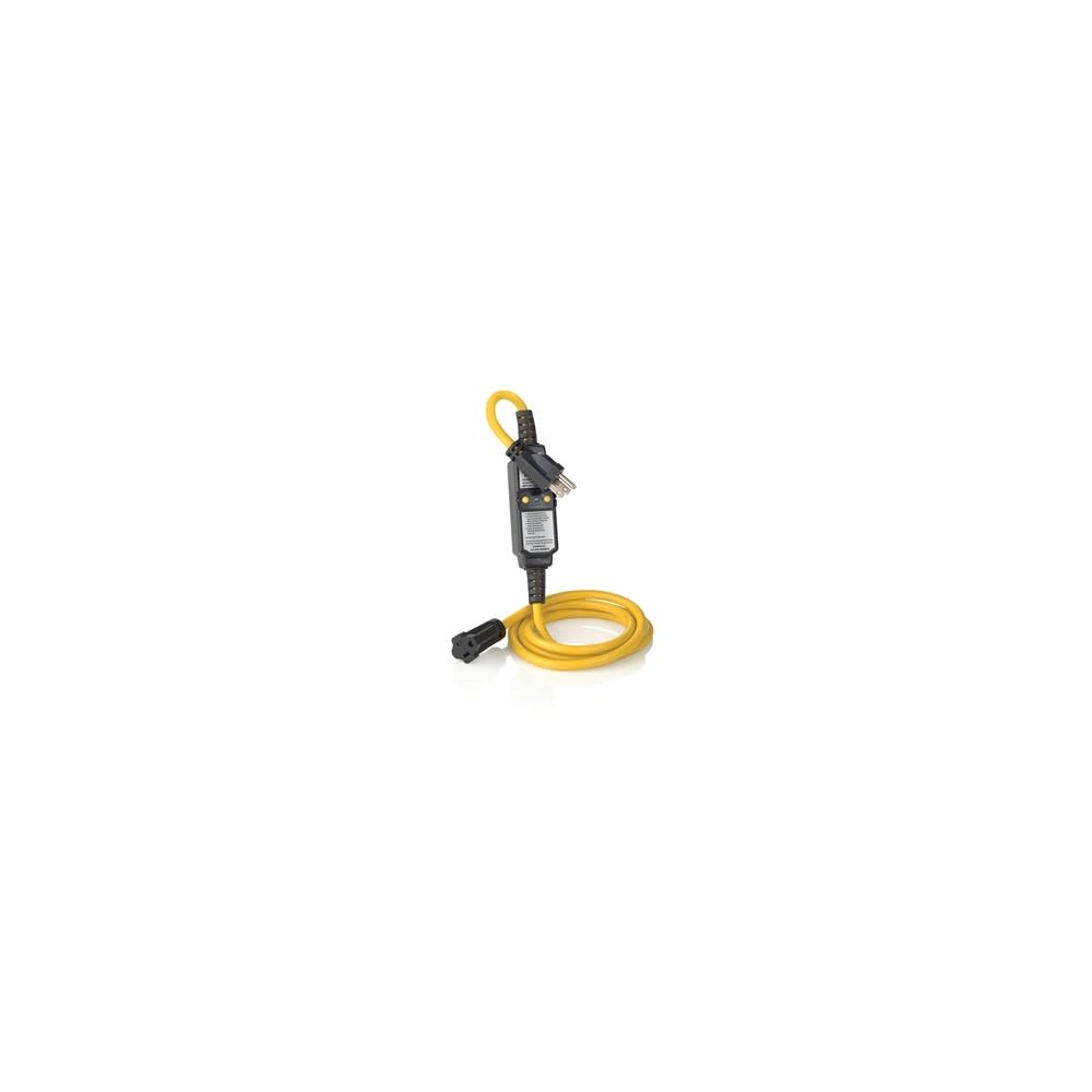 Leviton 15A 120V 6and#8242; 2 Pole GFCI Device 14-3 SJTW Cord Set - Intensery