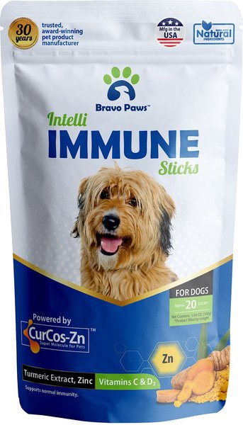 Bravo Paws Intelli Immune Sticks Dental Dog Treat - Intensery