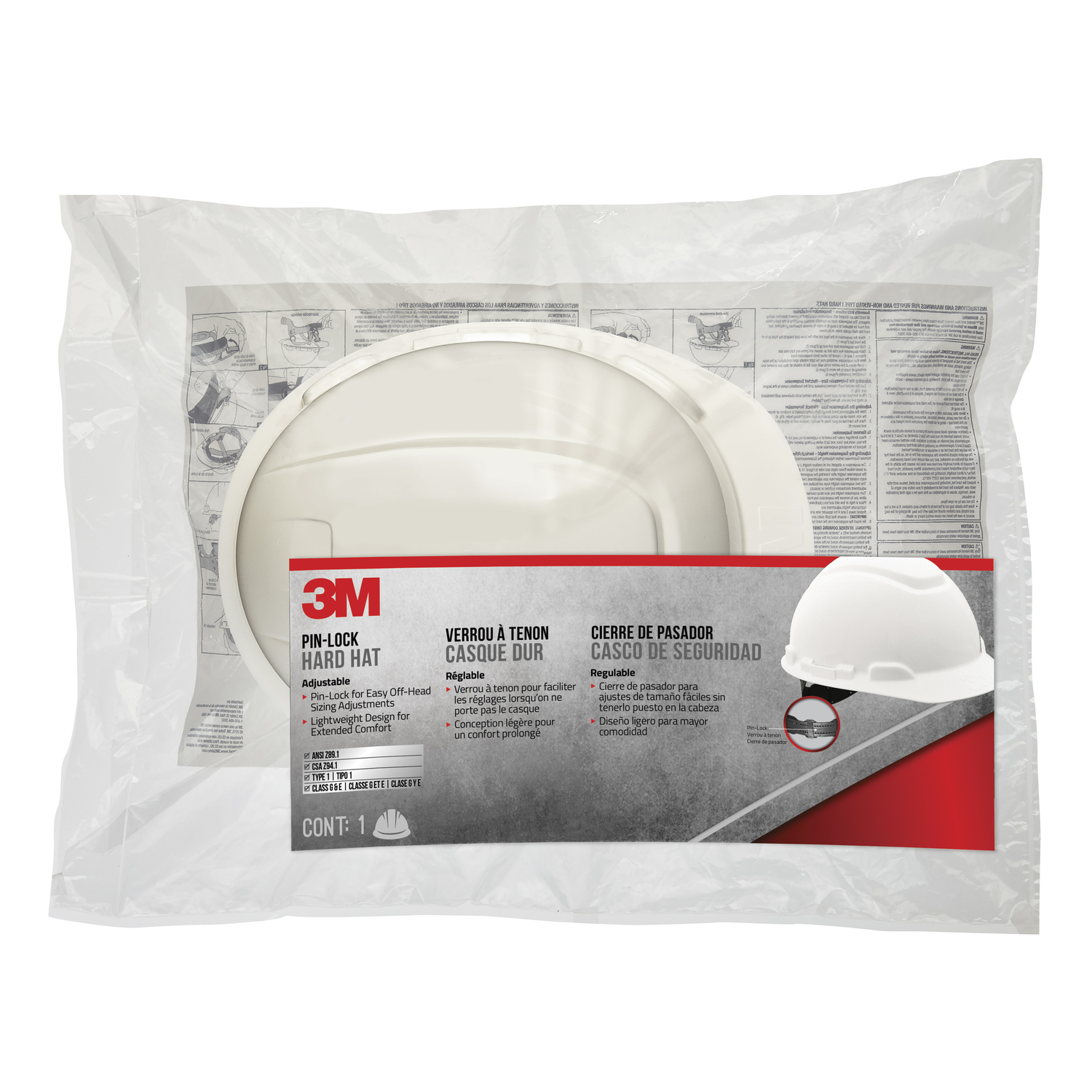 3M Safety Hard Hat White - Intensery