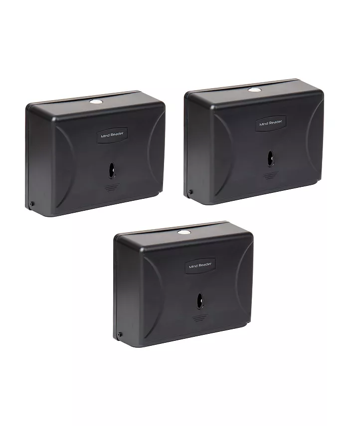 Mind Reader Multifold Paper Towel Dispenser， Paper Towel Holder， Restroom， Wall Mount， Set of 3 - Intensery