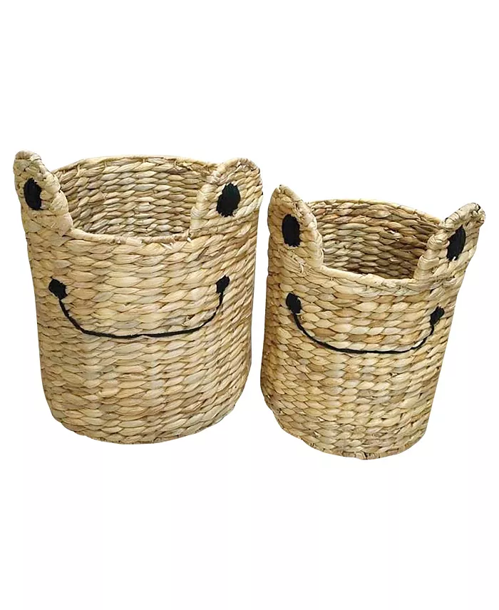 Baum Round Untapered Frog Baskets， Set of 2 - Intensery