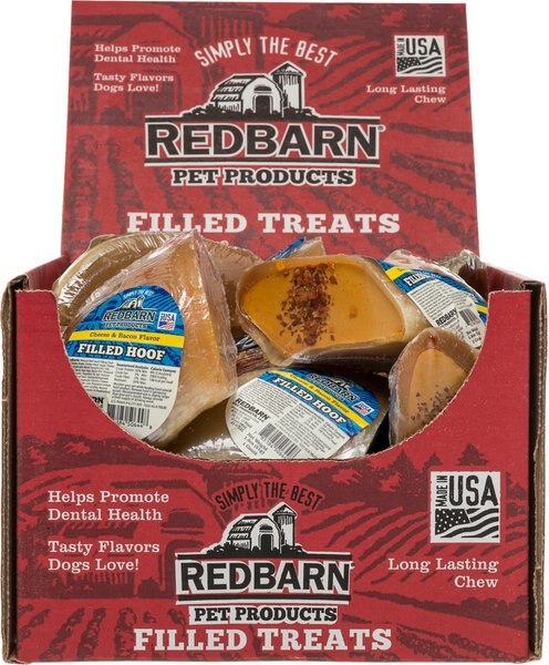 Redbarn Cheese n' Bacon Filled Cow Hooves Dog Treats - Intensery