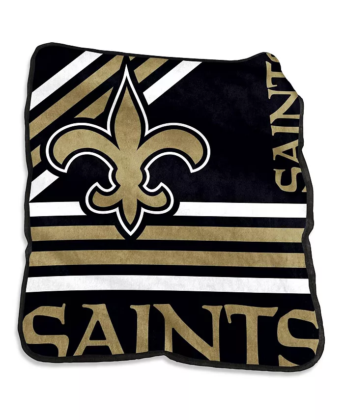 Logo Brands New Orleans Saints 50'' x 60'' Plush Raschel Throw - Intensery