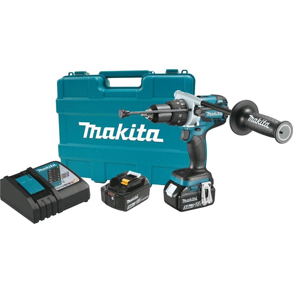 Makita 18V LXT Lithium-Ion Brushless Cordless 1/2 in. Hammer Driver-Drill Kit XPH07TB from Makita - Intensery
