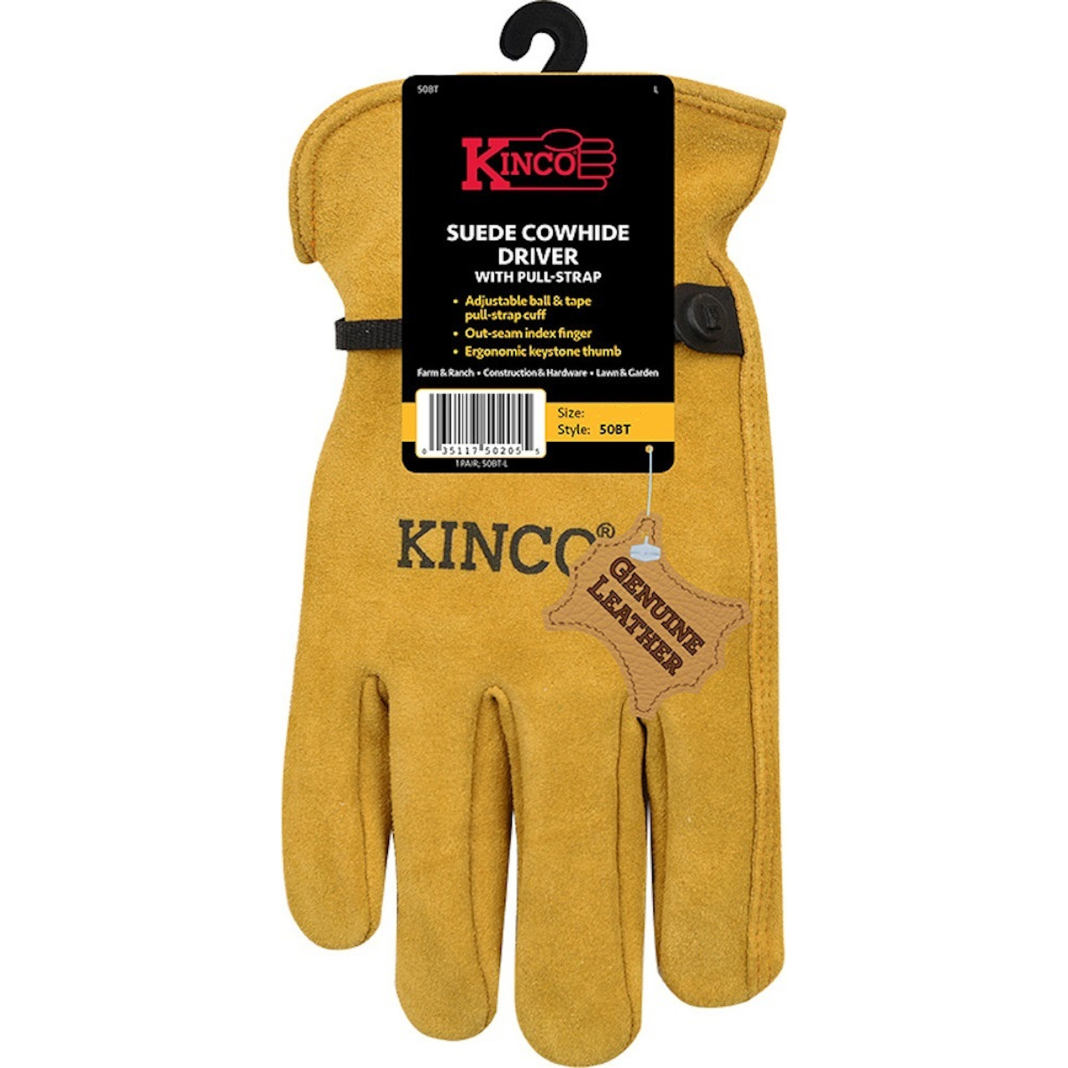 Kinco Men\u0027s Indoor/Outdoor Driver Gloves Gold M 1 pair - Intensery