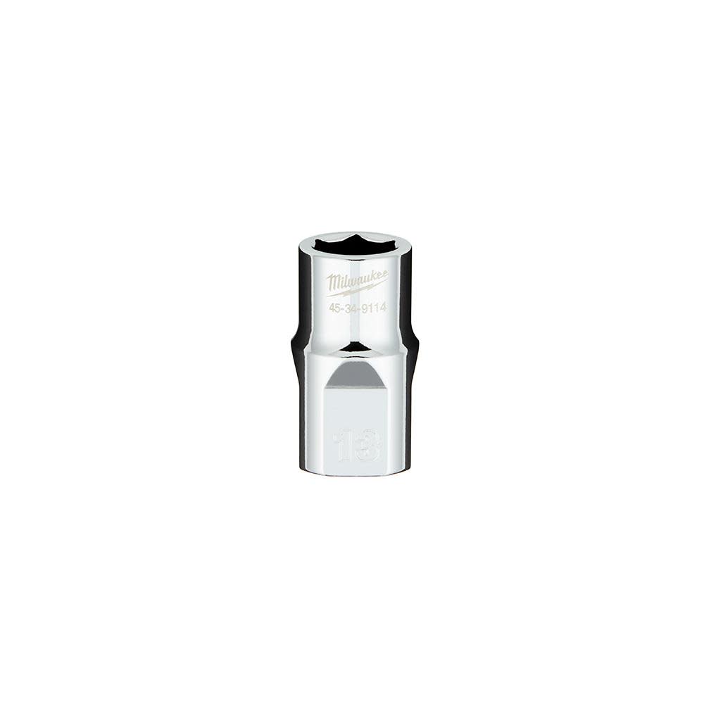 Milwaukee 1/2 in. Drive 13MM Metric 6-Point Socket with FOUR FLAT Sides 45-34-9114 from Milwaukee - Intensery