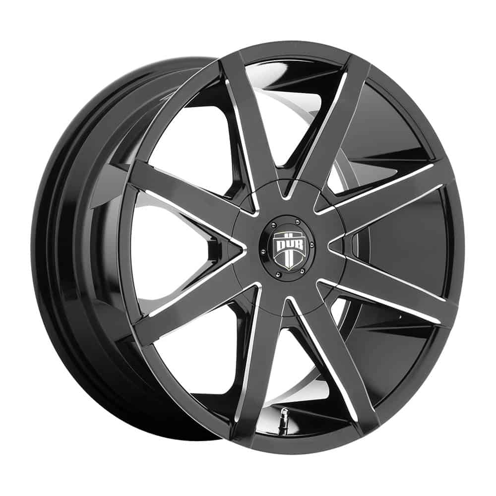 DUB 1PC S109 PUSH S109 24X9.5 6X135/5.5 GL-BLK-MIL 25MM - Intensery