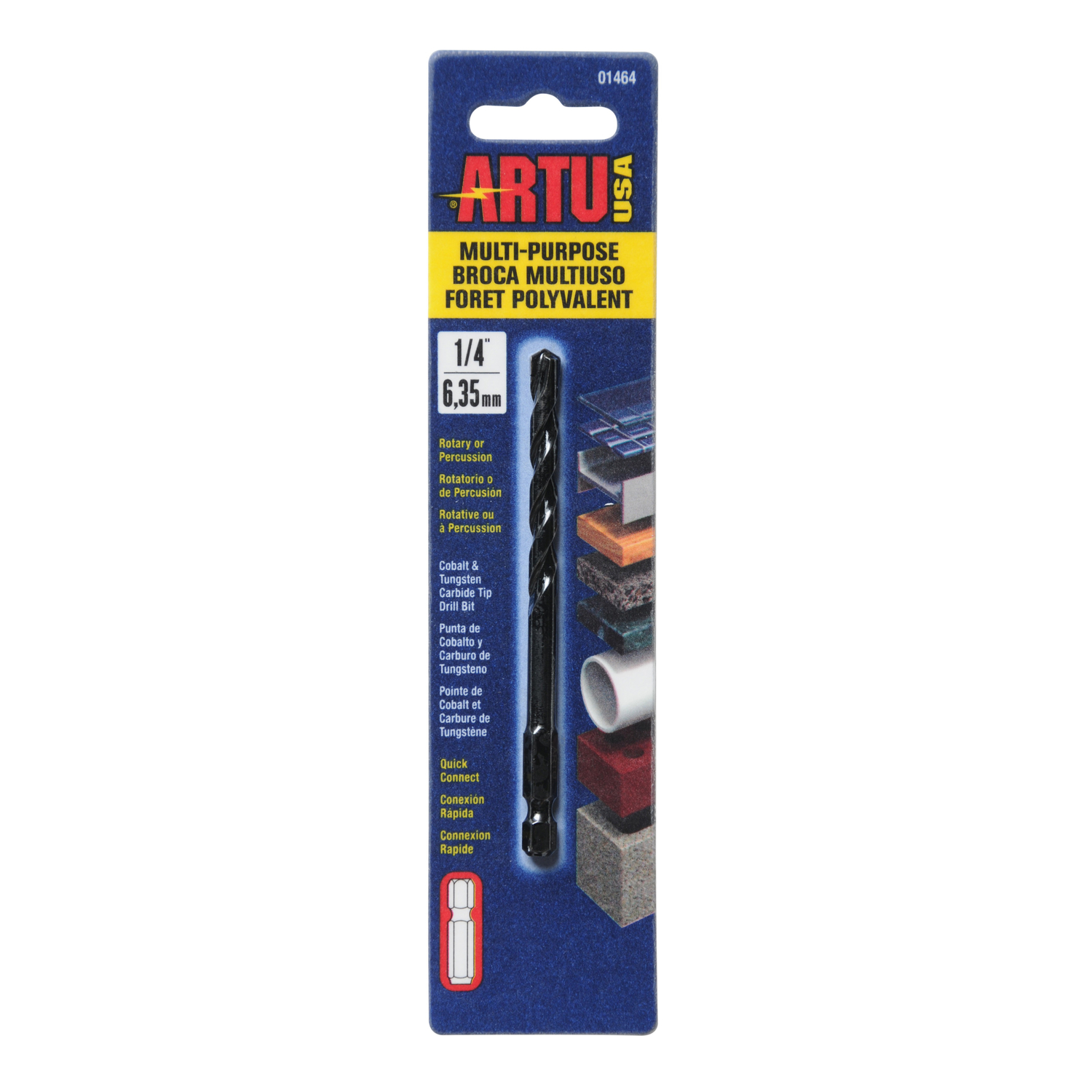 ARTU 1/4 in. X 4-1/8 in. L Carbide Tipped Drill Bit 1 pc - Intensery