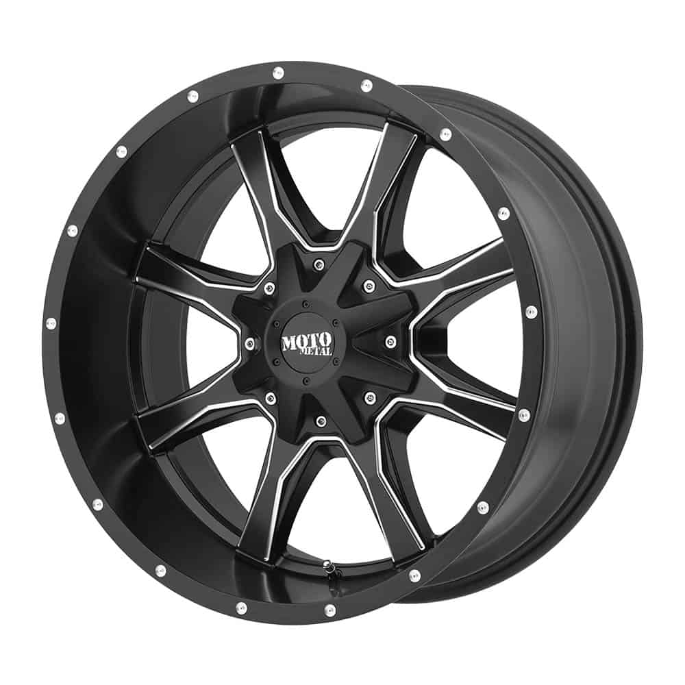 Moto Metal MO970 MO970 20X10 5X5.5/150 S-BLK MILL -24MM - Intensery