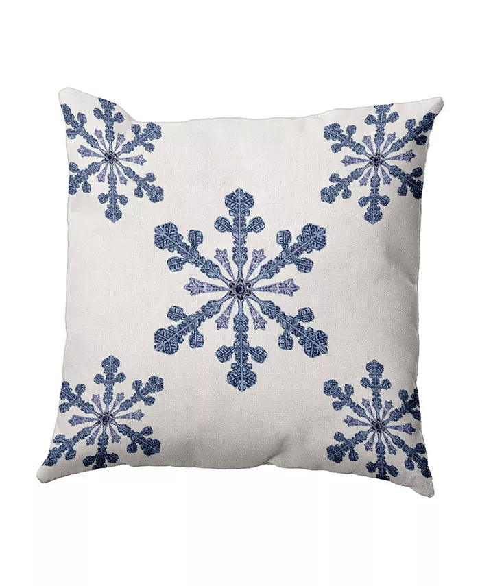 E by Design 16 Inch Off White Decorative Christmas Throw Pillow - Intensery