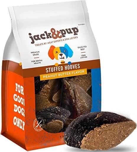 Jack and Pup Peanut Butter Stuffed Hoove Dog Treat - Intensery