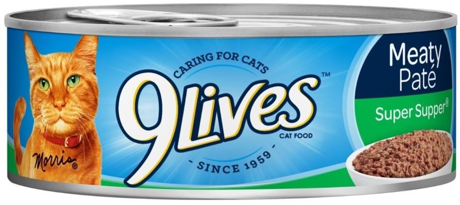 9 Lives Meaty Pate Super Supper Canned Cat Food - 5.5 oz， case of 24 - Intensery