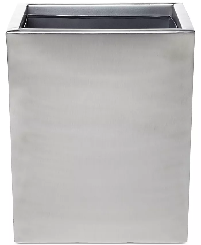 Roselli Trading Company Modern Bath Satin Wastebasket - Intensery