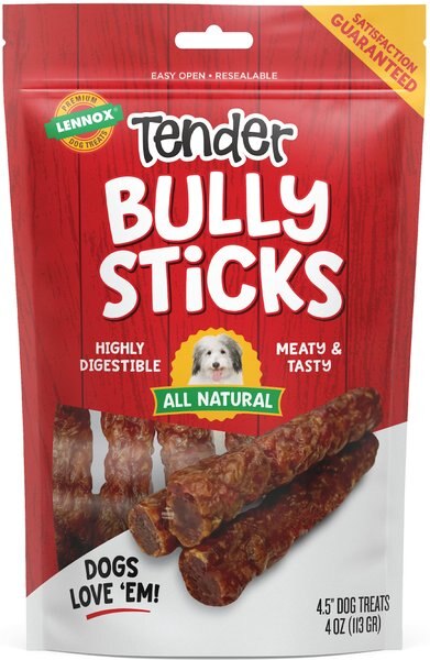 Lennox Tender 4.5-inch Bully Sticks Dog Treats - Intensery
