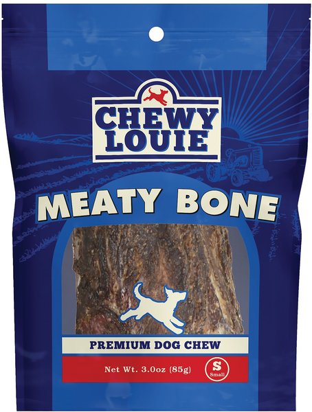 Chewy Louie Meaty Bone Dog Treat， Small - Intensery