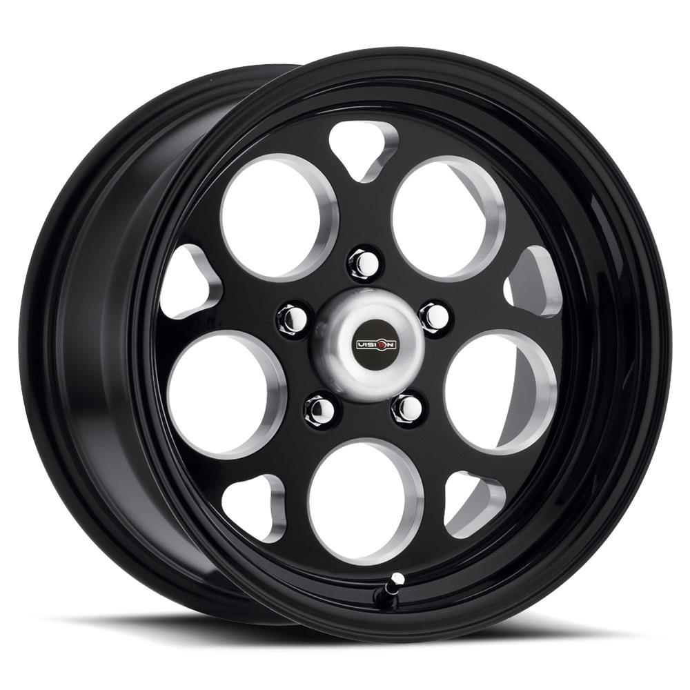 Vision Wheel 561-7461B-24 Vision American Muscle 561 Sport Mag Series Milled Window Gloss Black Wheels - Intensery