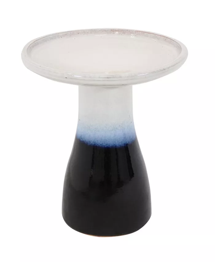 Sunnydaze Decor Subtle Transitions Ceramic Bird Bath - 18.5 in - Twilight - Intensery