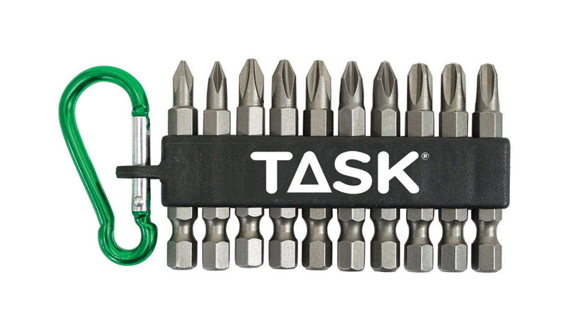 Task Tools Phillips 2 in. L Carabiner Bit Clip Steel 10 pc - Intensery