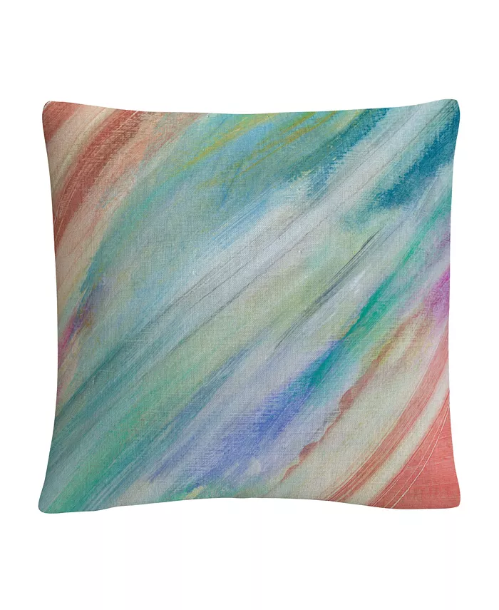 Baldwin Anthony Sikich Sorbet Skies Colorful Shapes Line Composition Decorative Pillow， 16