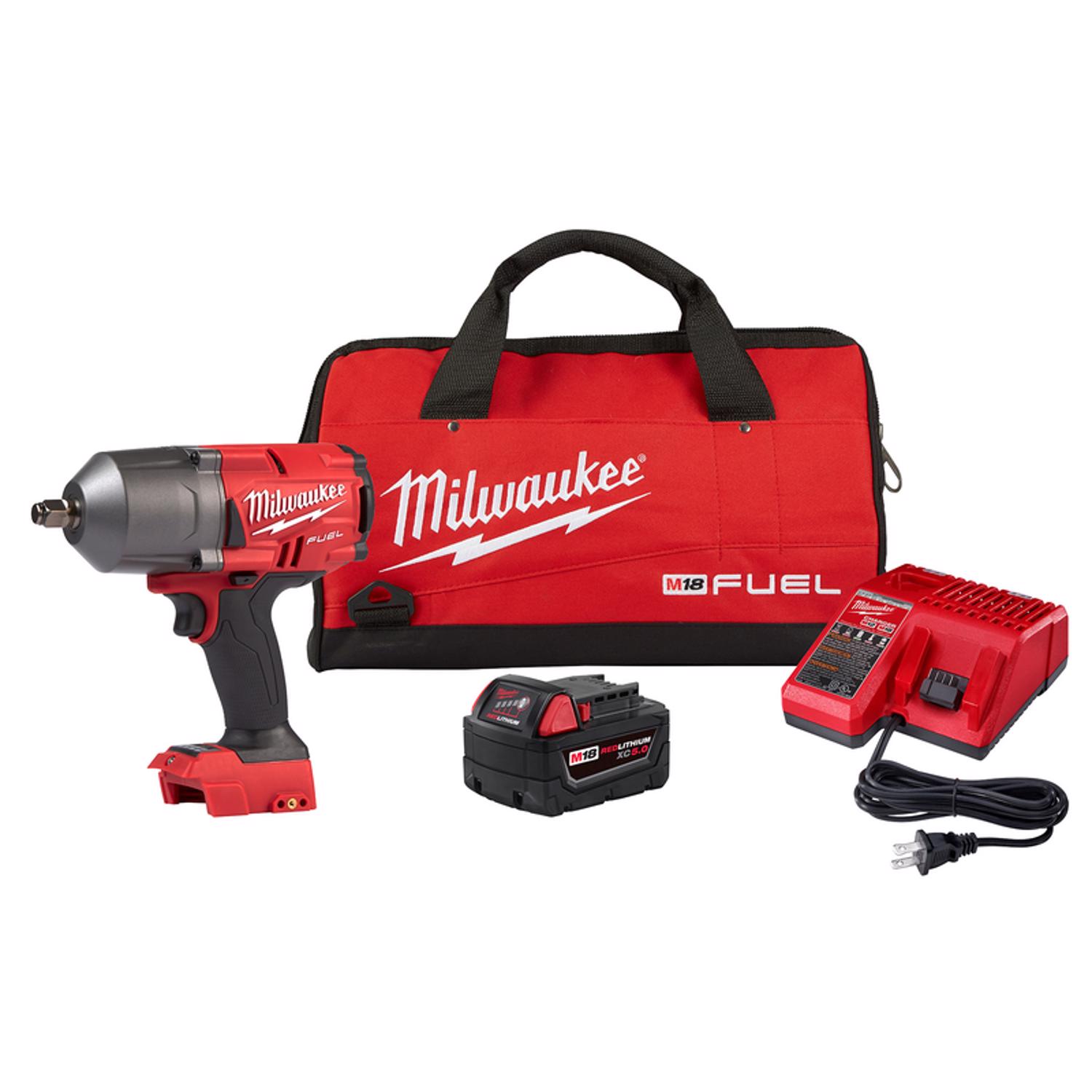 Milwaukee M18 FUEL 18 V 1/2 in. Cordless Brushless Impact Wrench Kit (Battery \u0026 Charger) - Intensery