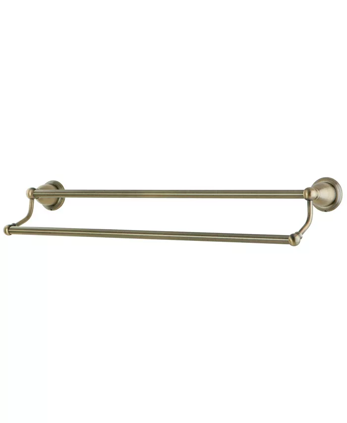 Kingston Brass Heritage 24-Inch Dual Towel Bar in Vintage Brass - Intensery