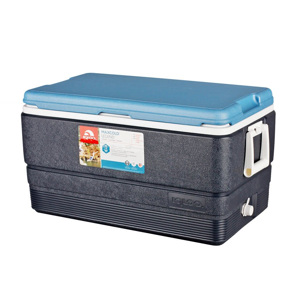 Igloo Maxcold 70 Hard Cooler Jet Carbon/Ice Blue 70qt - Intensery