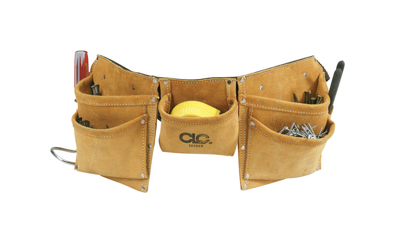 CLC Heavy Duty 8 pocket Leather/Suede Work Apron Tan 1 pk - Intensery
