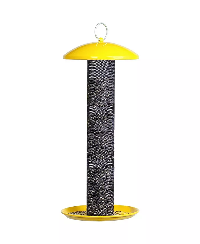 Perky-Pet Straight-Sided Finch Metal Tube Feeder， Yellow - Intensery