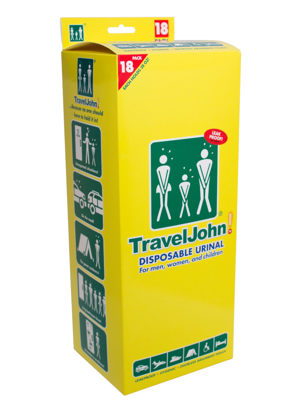 Non-Toxic Odorless Unisex Deluxe Disposable Urinal Bag18/Pack - Intensery