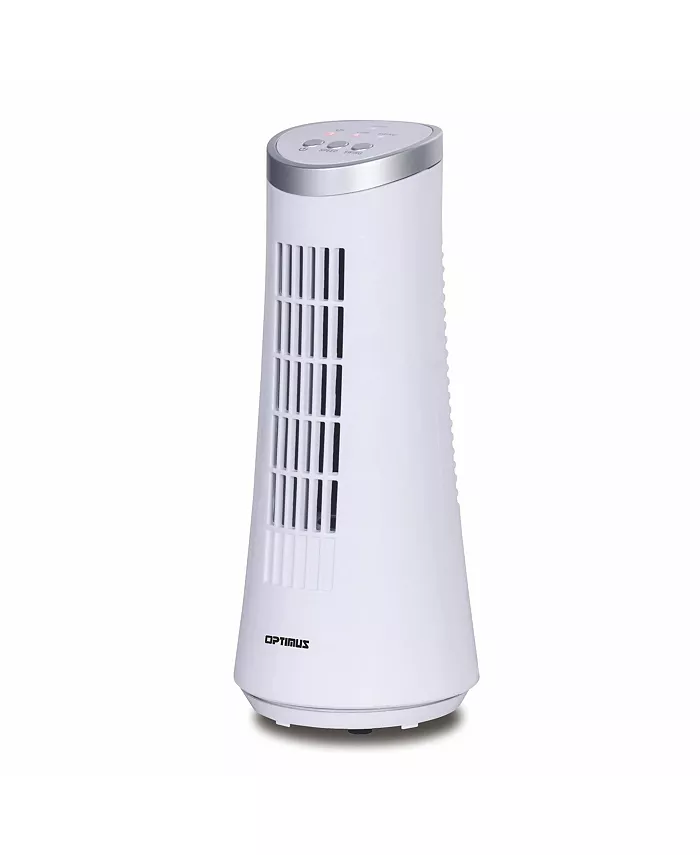 Optimus 12 Inch Desktop Ultra Slim Oscillating Tower Fan， LED - Intensery