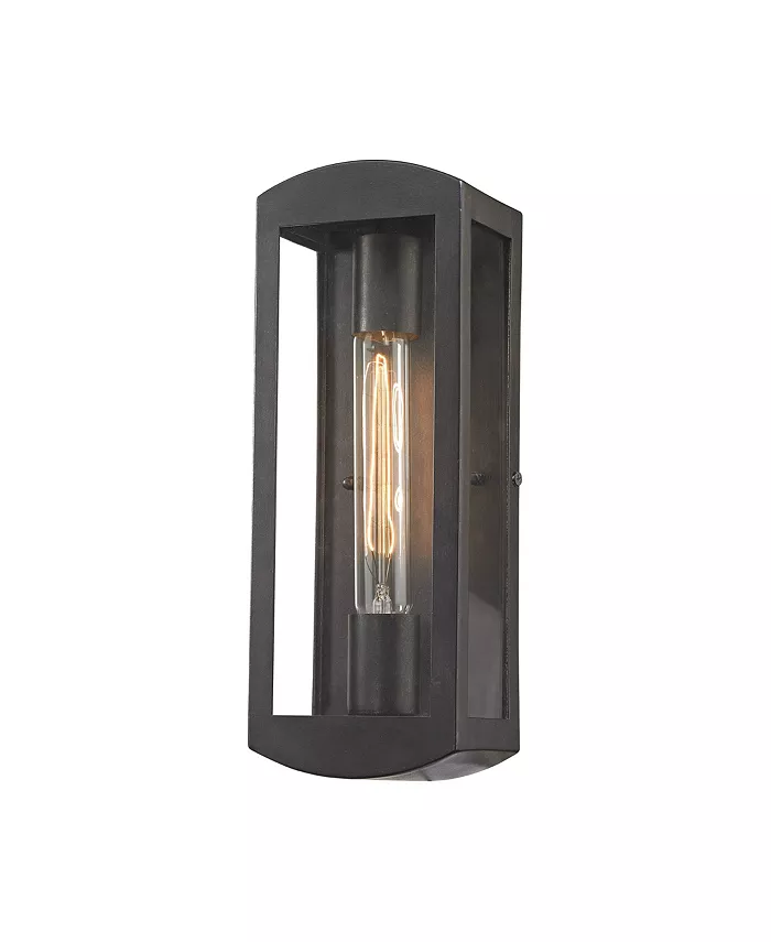 Macy's Trenton 1 Light Outdoor Wall Sconce in Blackened Bronze - Intensery