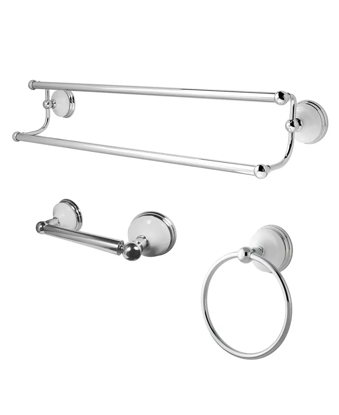 Kingston Brass 3-Pc. Bathroom Accessory Set in Polished Chrome - Intensery