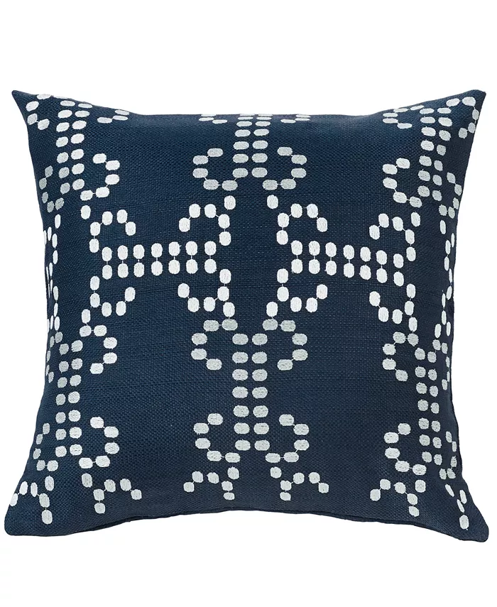 HiEnd Accents Navy Linen 18x18 Decorative Pillow - Intensery