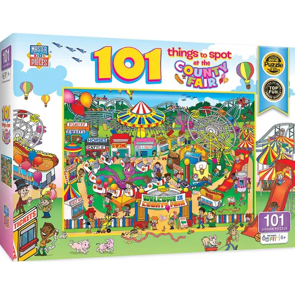 Masterpiece Puzzle 101-Piece 101 Things to Spot at Fair Puzzle - Intensery