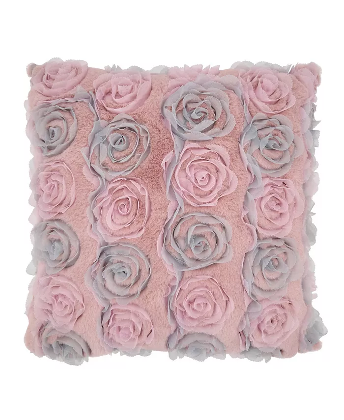 Saro Lifestyle Rose Wedding Cake Throw Pillow - Intensery
