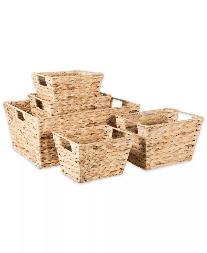 Design Imports Water Hyacinth Basket Set of 5 - Intensery