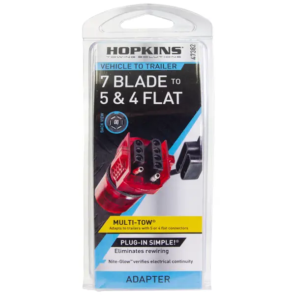 Hopkins Multi-Tow Nite-Glow 7 Blade to 5 Flat and 4 Flat Adapter - Intensery