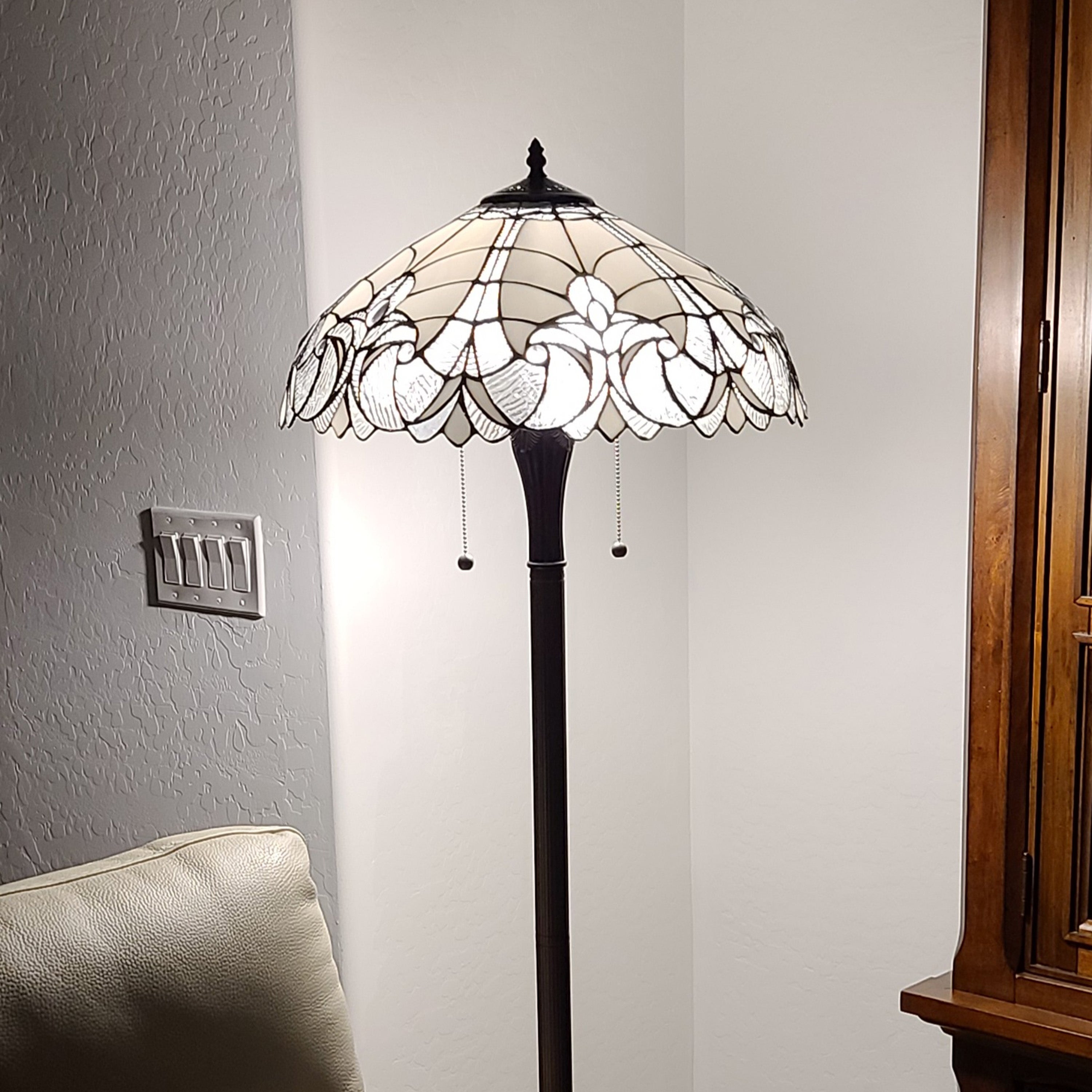 Tiffany Style Floor Lamp Jagged Edge Standing 62