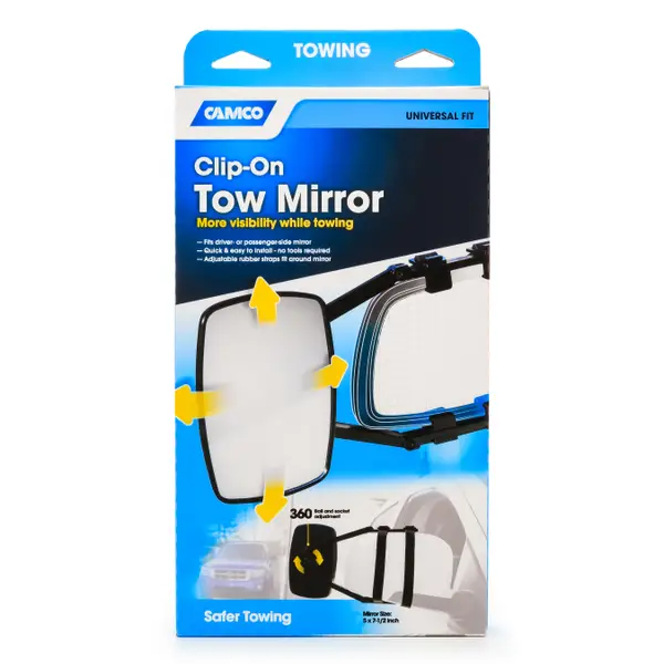 Camco Universal Clamp-On Towing Mirror - Intensery