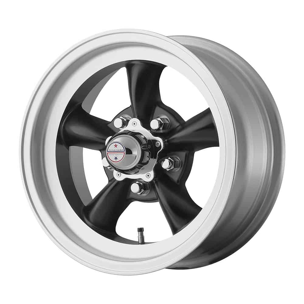 American Racing Vintage VN105 TORQ THRUST D VN105D 14X6 5X4.75 S-BLK MACH -2MM - Intensery