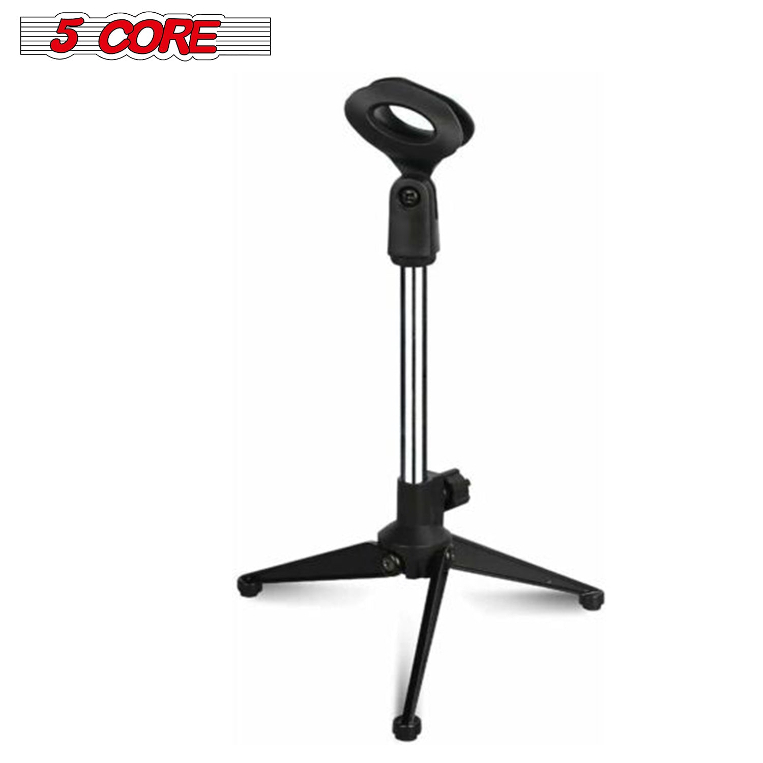 5Core Microphone Stand Tripod Mic Stand Universal Adjustable Desk Microphone arm with Small Plastic Microphone Clip MS MINI TRI CH - Intensery