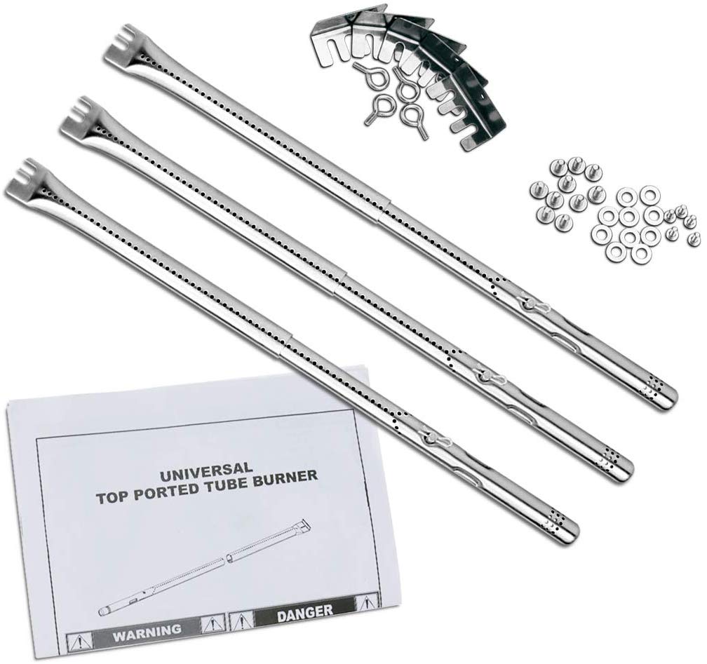 3 Pack Adjustable 14 to 20 Grill Burner Tube for Char-Broil Commercial 463370919, 463274019, 463343819 Gas Grill - Intensery