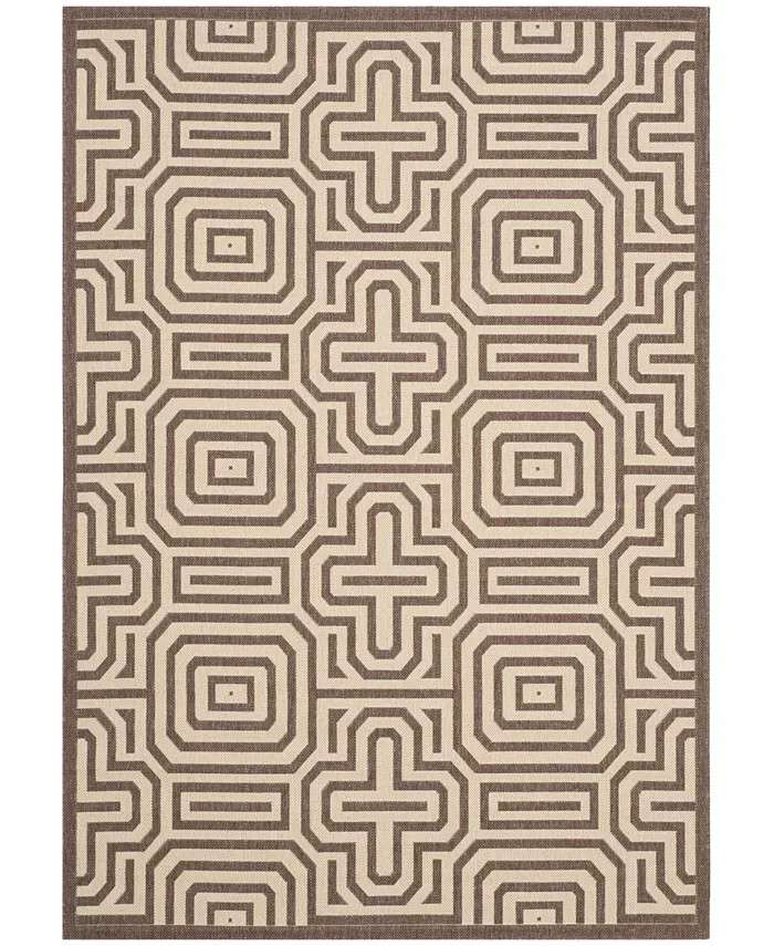 Safavieh Courtyard Chocolate and Natural Area Rug Collection - Intensery