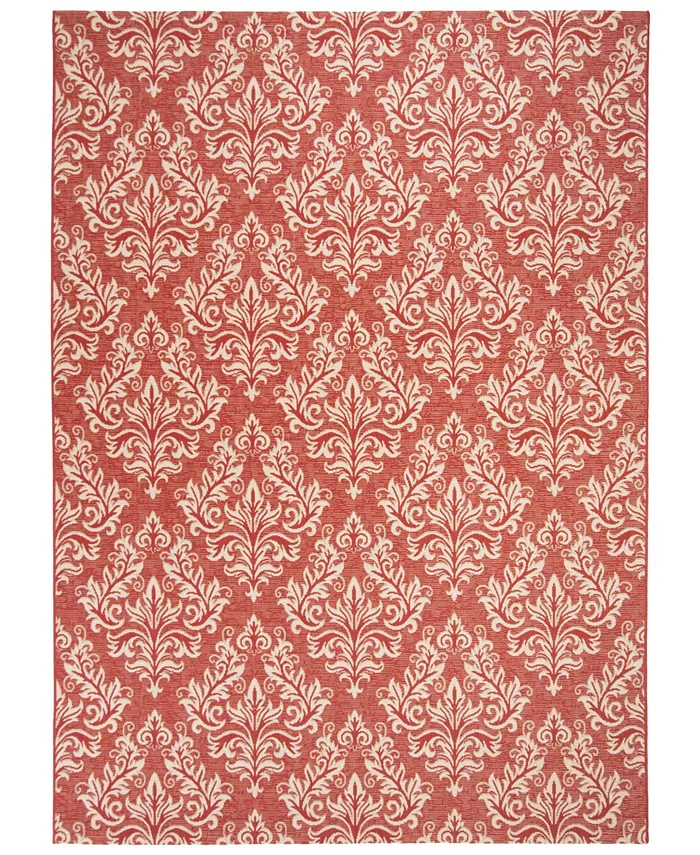 Safavieh Courtyard Red and Creme 8' x 11' Outdoor Area Rug - Intensery